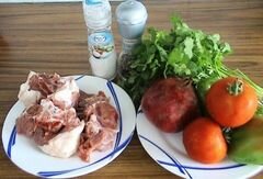 «Вкусный тандем - мясо с гранатом» - приготовления блюда - шаг 1