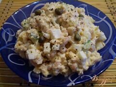 «Салат куриный с каперсами и фасолью» - приготовления блюда - шаг 4