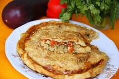 «Пирог с карамелизированными баклажанами» - приготовления блюда - шаг 12