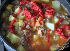 «Восточный суп с фаршем» - приготовления блюда - шаг 5