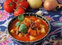 «Восточный суп с фаршем» - приготовления блюда - шаг 6