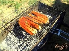 «Семга на гриле в медово-горчичной глазури» - приготовления блюда - шаг 3