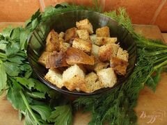 «Суповые сухарики с травами» - приготовления блюда - шаг 4