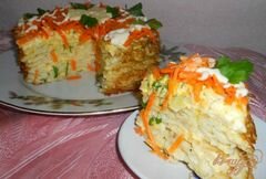 «Тортик из капустных блинчиков» - приготовления блюда - шаг 7