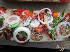 «Тартина с рикоттой, грибами и сладким перцем» - приготовления блюда - шаг 8