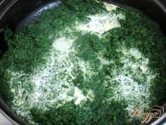 «Тыквенные блинчики со шпинатом и творогом» - приготовления блюда - шаг 3