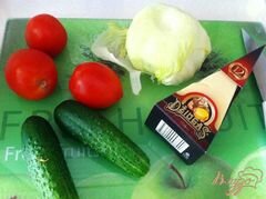 «Овощной салат с сыром Джугос» - приготовления блюда - шаг 1