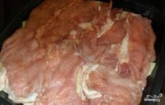 «Свинина по-французски с помидорами и картошкой» - приготовления блюда - шаг 5