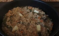 «Ризотто с грибами, стручковой фасолью и мясом» - приготовления блюда - шаг 5