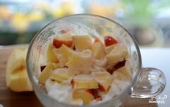 «Яблоки с йогуртом» - приготовления блюда - шаг 3