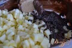 «Шоколадный кекс с яблоками» - приготовления блюда - шаг 5