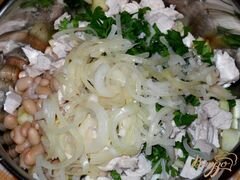«Салат из курицы с фасолью и яблоком» - приготовления блюда - шаг 5