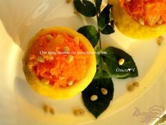 «Лимоны с морковным салатом» - приготовления блюда - шаг 7