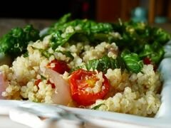 «Салат из киноа с помидорами и шпинатом» - приготовления блюда - шаг 5