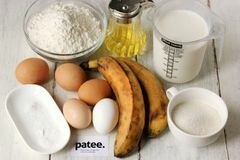 «Блины с бананами и заварным кремом» - приготовления блюда - шаг 1