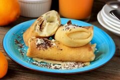 «Блины с бананами и заварным кремом» - приготовления блюда - шаг 14