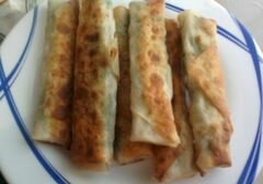 «Cигара борек - турецкие пирожки-трубочки с сыром» - приготовления блюда - шаг 6