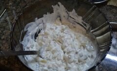 «Блины с сыром и соусом тартар» - приготовления блюда - шаг 3