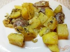 «Индюшиные сердечки запеченные с картофелем» - приготовления блюда - шаг 8