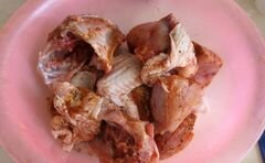 «Курица с баклажанами и кабачками в рукаве» - приготовления блюда - шаг 3