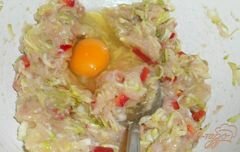 «Оладьи куриные с овощами и шампиньонами» - приготовления блюда - шаг 3