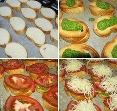 «Горячие бутерброды с соусом песто и помидорами» - приготовления блюда - шаг 2