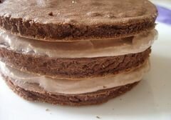 «Торт "Шоколад на кипятке" с творожным кремом» - приготовления блюда - шаг 7