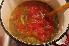 «Томатный суп с капустой и мясом» - приготовления блюда - шаг 5