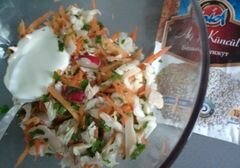«Зимний салат с кунжутными семечками» - приготовления блюда - шаг 5