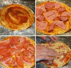 «Пицца "ассорти мясное" (малая)» - приготовления блюда - шаг 3
