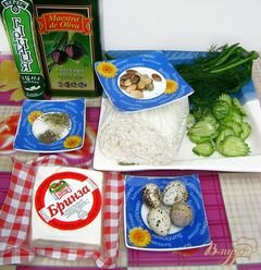 «Салат «Авангард» с пекинской капустой, брынзой и горчично-оливковой заправкой» - приготовления блюда - шаг 1
