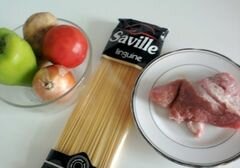 «Суп с овощами и пастой лингвини» - приготовления блюда - шаг 2