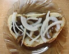 «Горячие бутерброды с маринованными грибами» - приготовления блюда - шаг 3