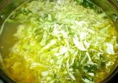 «Суп пшенный с молодой капустой» - приготовления блюда - шаг 8