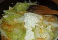 «Тушеная пекинская капуста в сливочном соусе» - приготовления блюда - шаг 3