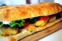 «Сэндвич с рыбой и соусом тартар» - приготовления блюда - шаг 6