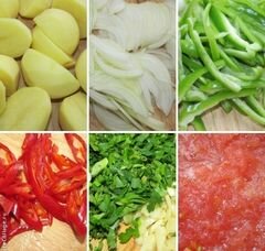 «Зелёное лобио с картофелем» - приготовления блюда - шаг 1