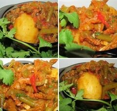 «Зелёное лобио с картофелем» - приготовления блюда - шаг 3