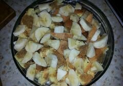 «Трайфл с бананами и карамелью» - приготовления блюда - шаг 6