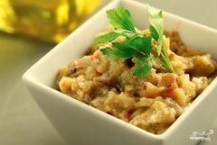 «Греческий салат из баклажанов» - приготовления блюда - шаг 8