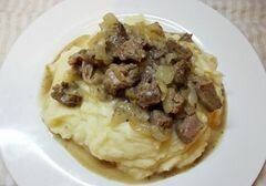 «Картофельное пюре с подливкой на травах и бараниной (по кавказскому рецепту)» - приготовления блюда - шаг 5