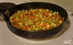 «Тяхан с овощами» - приготовления блюда - шаг 7