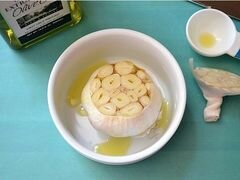 «Салат с пастой и печеным чесноком» - приготовления блюда - шаг 1