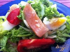 «Салат с овощами, семгой и водорослями чука» - приготовления блюда - шаг 15