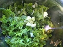 «Салат с овощами, семгой и водорослями чука» - приготовления блюда - шаг 7
