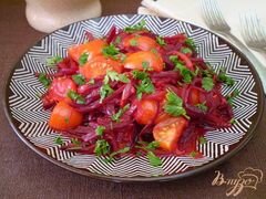 «Свекла тушенная с помидорами и луком» - приготовления блюда - шаг 6