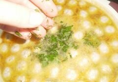 «Суп с фрикадельками и пшеничной крупой» - приготовления блюда - шаг 11