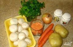 «Грибной суп с чечевицей» - приготовления блюда - шаг 1