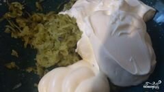 «Соус из сливок и майонеза» - приготовления блюда - шаг 2