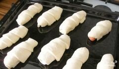 «Сосиски в тесте без дрожжей» - приготовления блюда - шаг 8